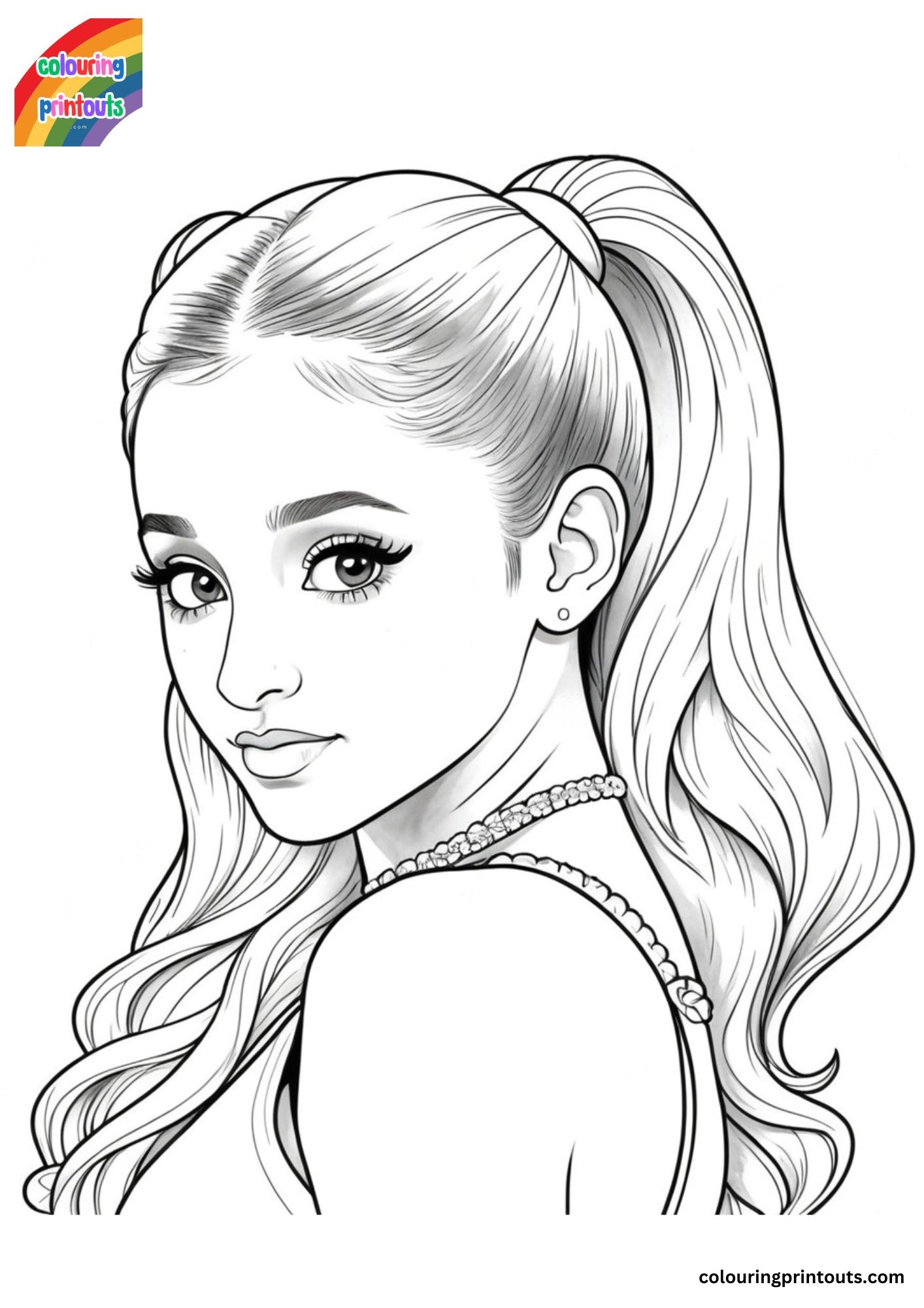 Ariana Grande Coloring Pages Free Printables 