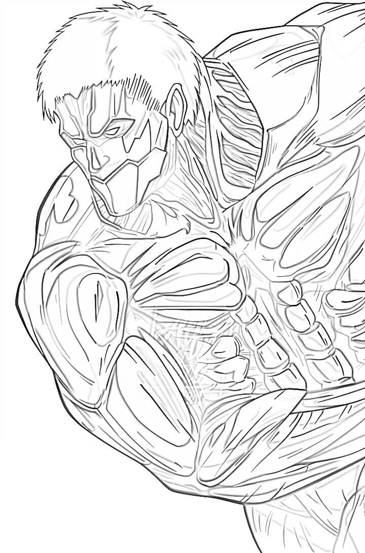 Armored Titan From Attack On Titan Coloring Page Anime Coloring Pages