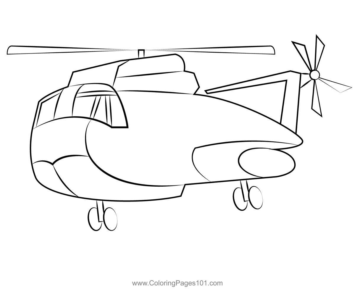 Army Helicopter Coloring Page For Kids Free Helicopters Printable 