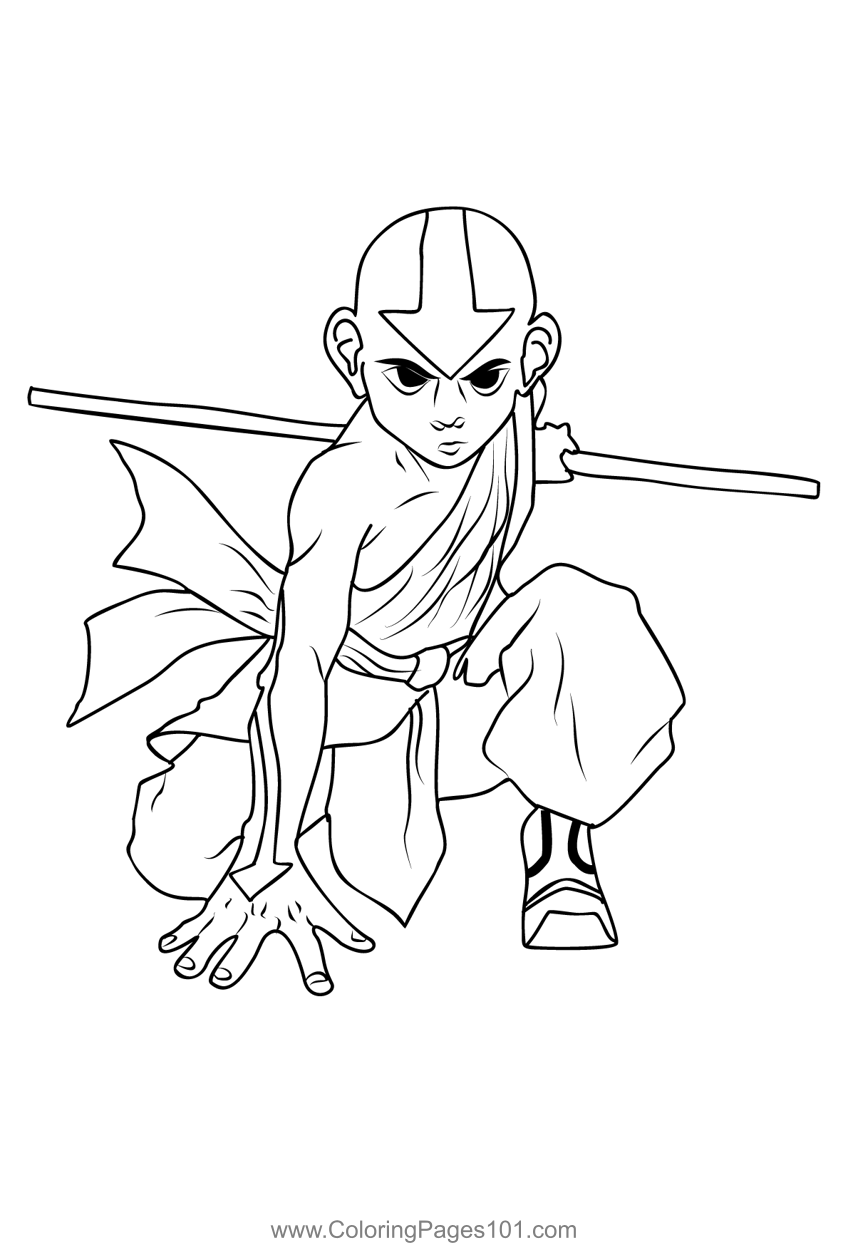 Avatar 2 Coloring Page For Kids Free Avatar The Last Airbender