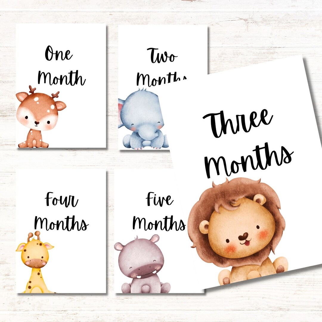 1st month free printable baby milestone cards