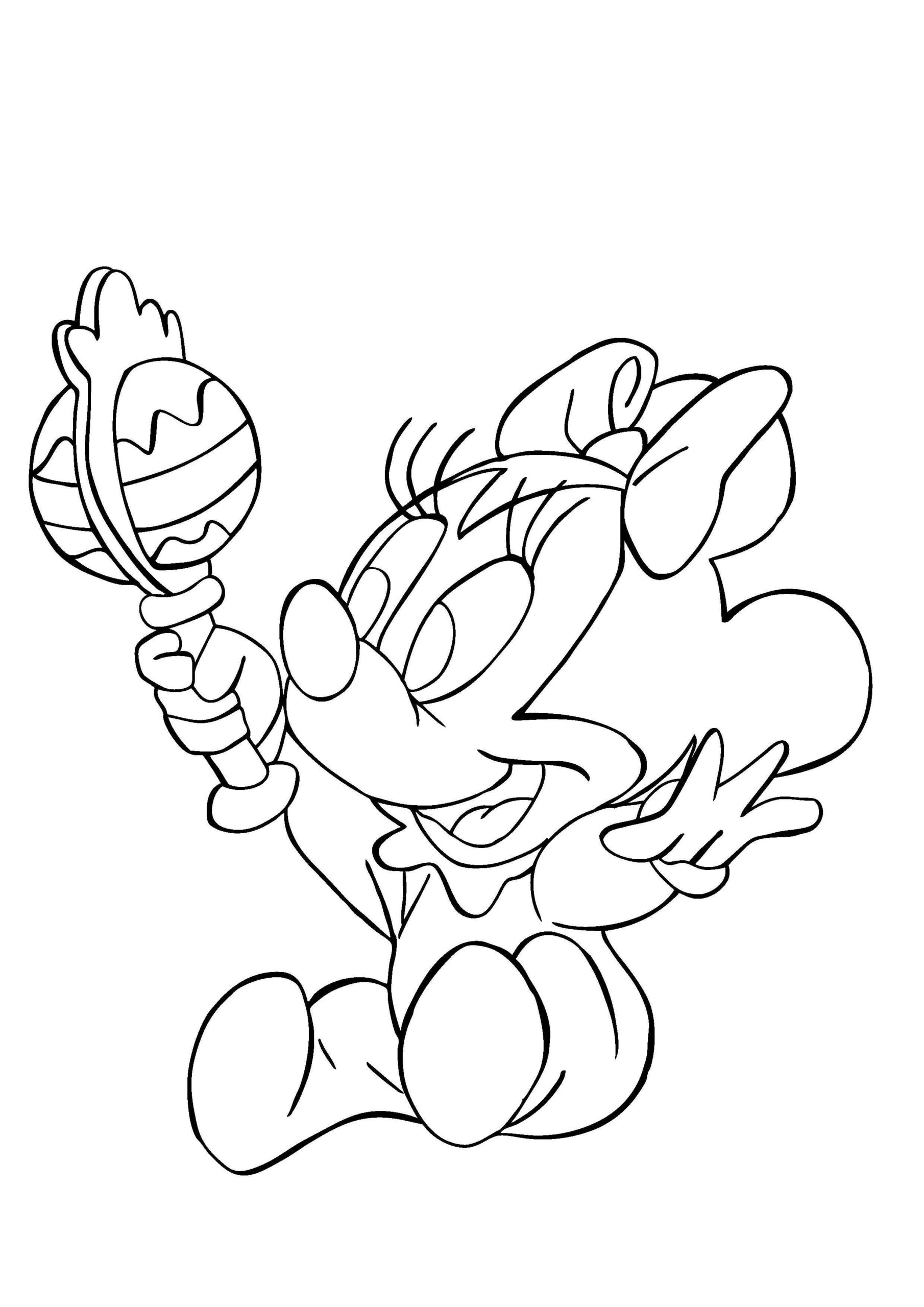 Baby Minnie Mouse Coloring Pages Free Printable
