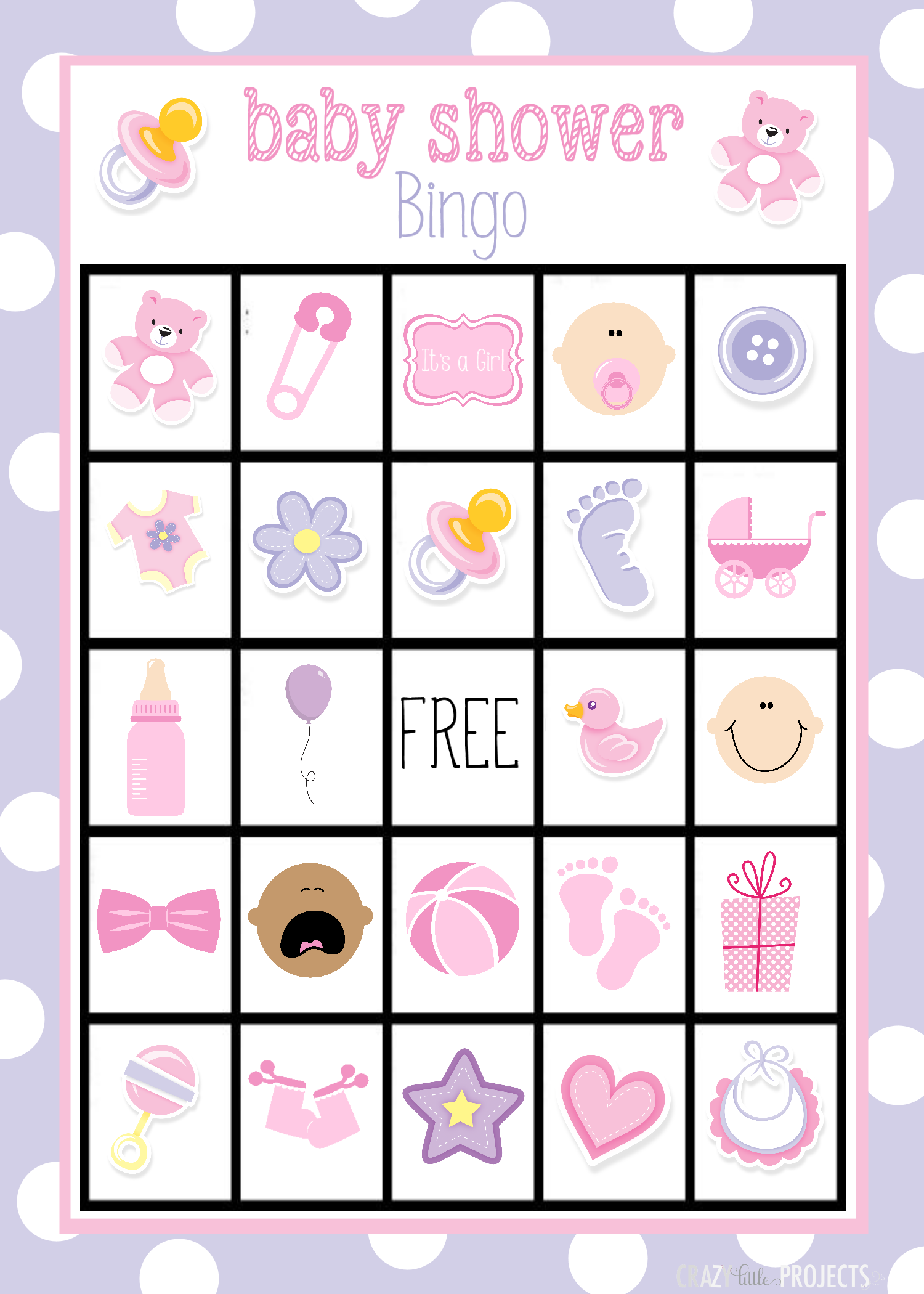50 free printable baby shower bingo cards