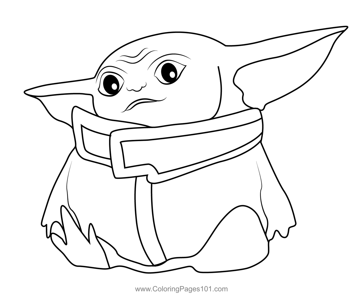Baby Yoda 14 Coloring Page For Kids Free Baby Yoda Printable Coloring 