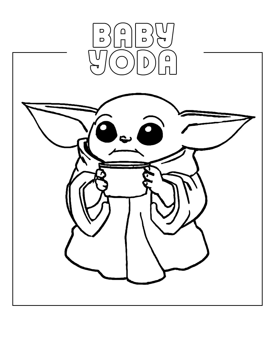 Baby Yoda Coloring Pages Printable Coloring Pages FREE