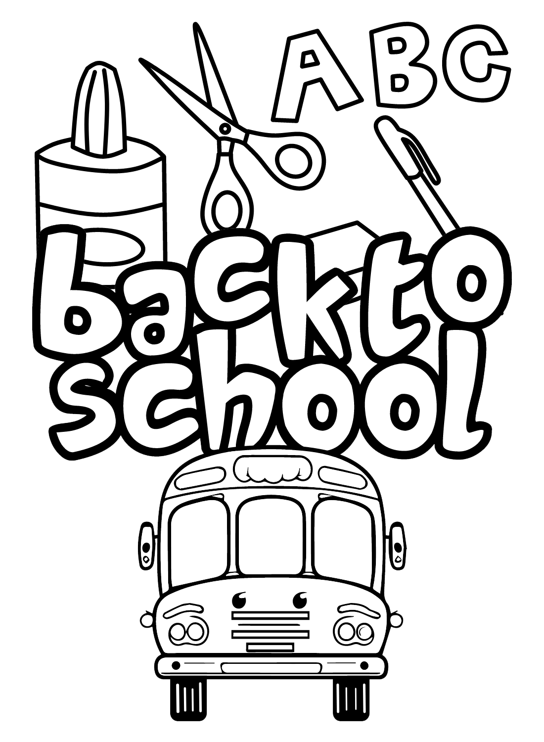 Back To School Coloring Page PDF Free Printable Coloring Pages