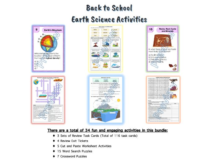 high school earth science worksheets