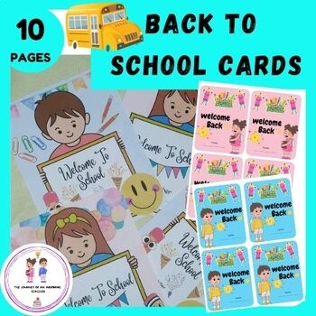 Back To School Welcoming Cards Collection First Day With Students 