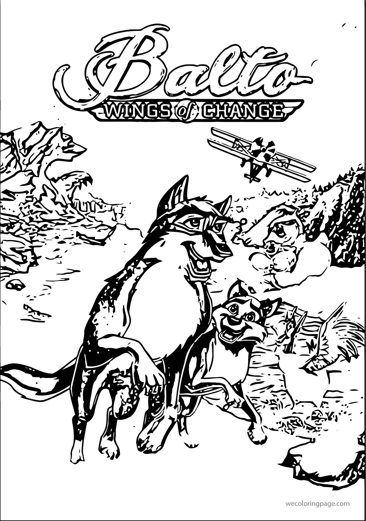 Balto Wings Of Change Coloring Page Wecoloringpage