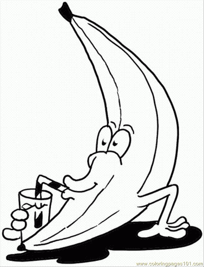 Banana Coloring Pages Coloring Home