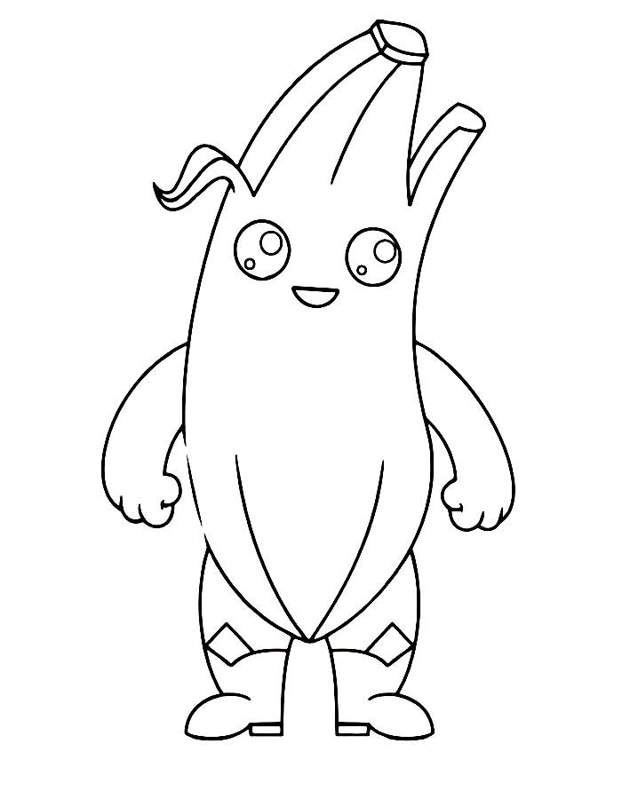 Banana Coloring Pages Free Printable PDF 