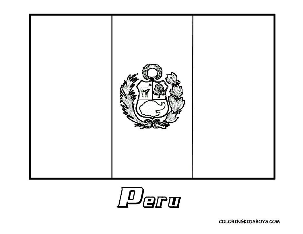 Bandera de peru para colorear Colorear Im genes