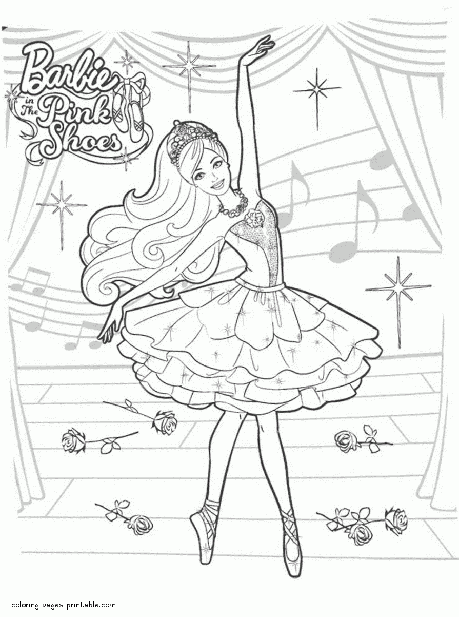 Barbie Printable Coloring Page