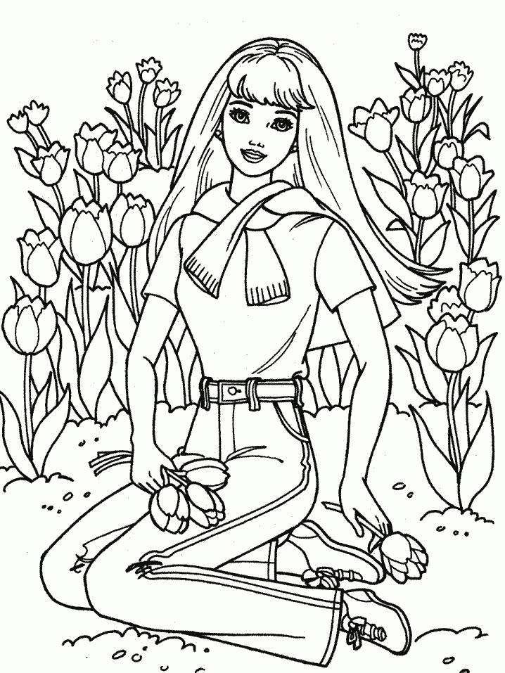 Barbie Printable Coloring Page
