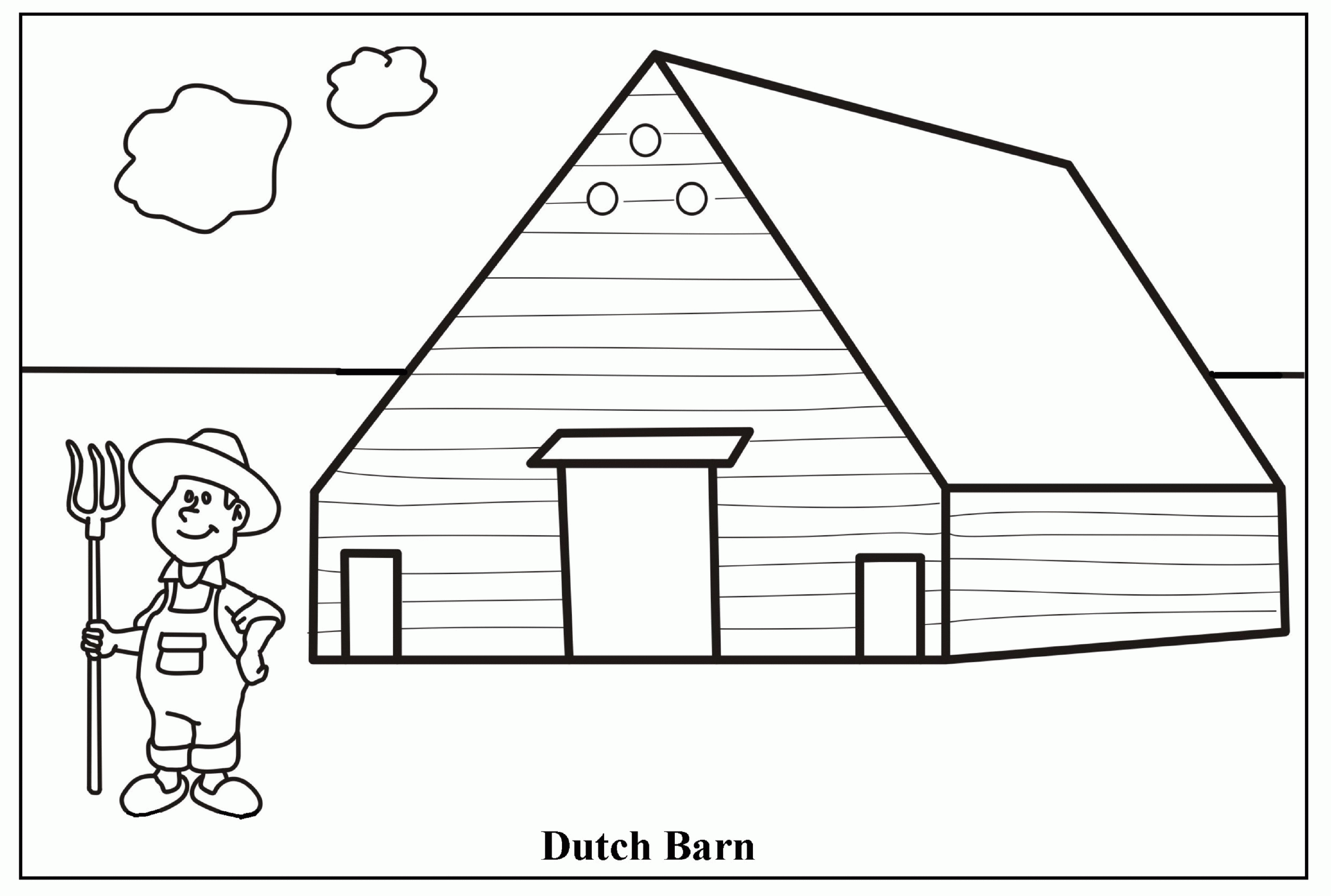 Barn Printable Coloring Pages Coloring Home