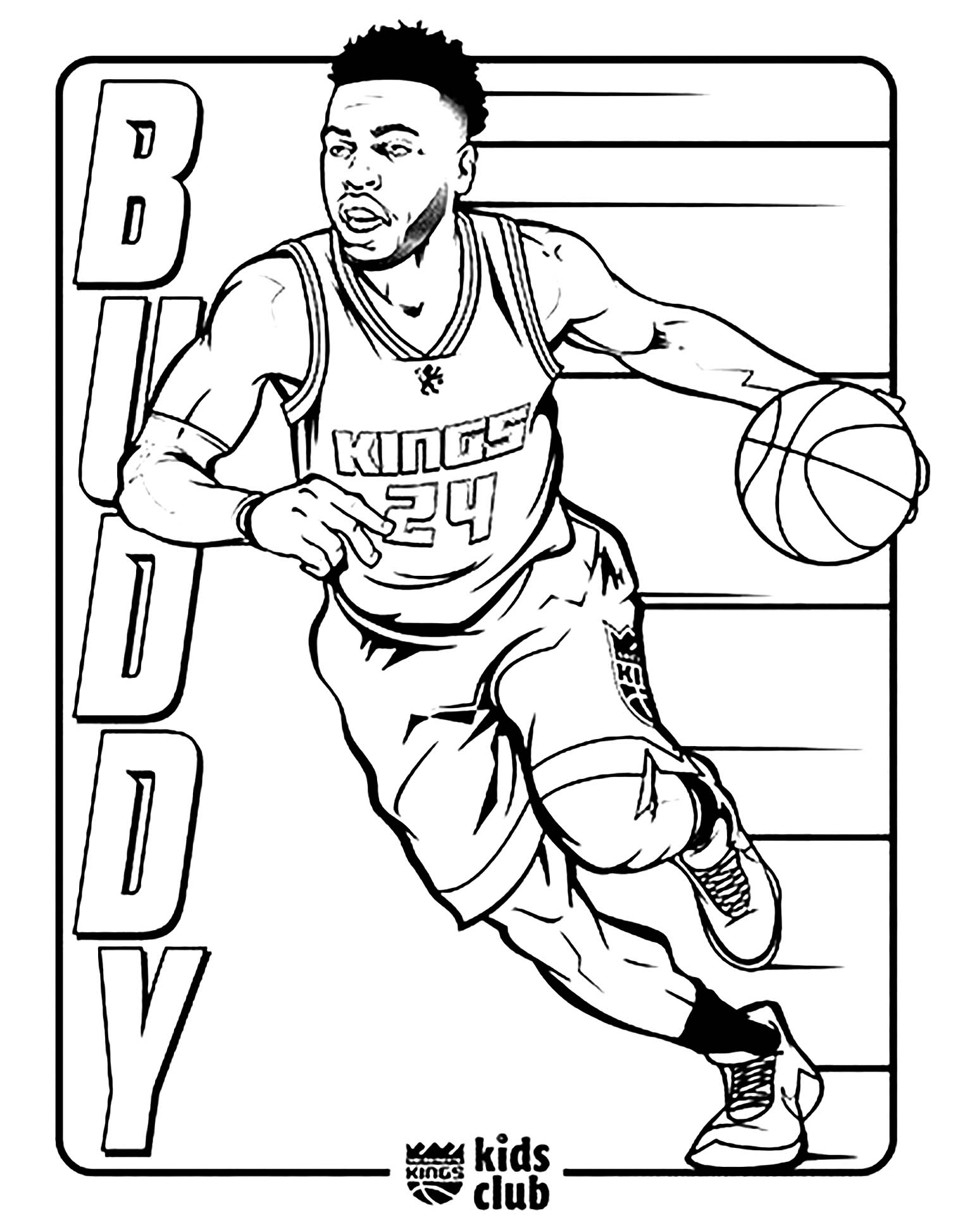 Basketball Image To Download And Color Basketball Coloring Pages For Kids