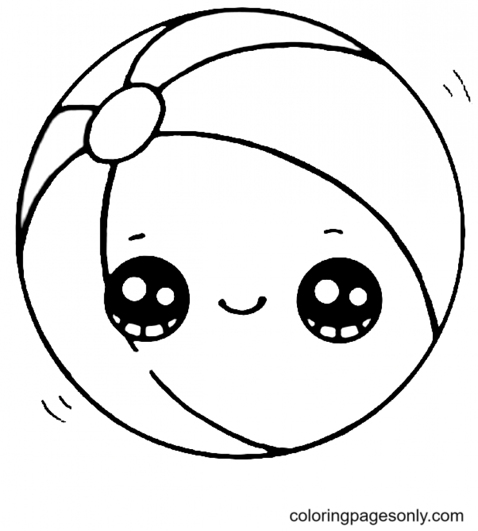 Beach Ball Coloring Pages