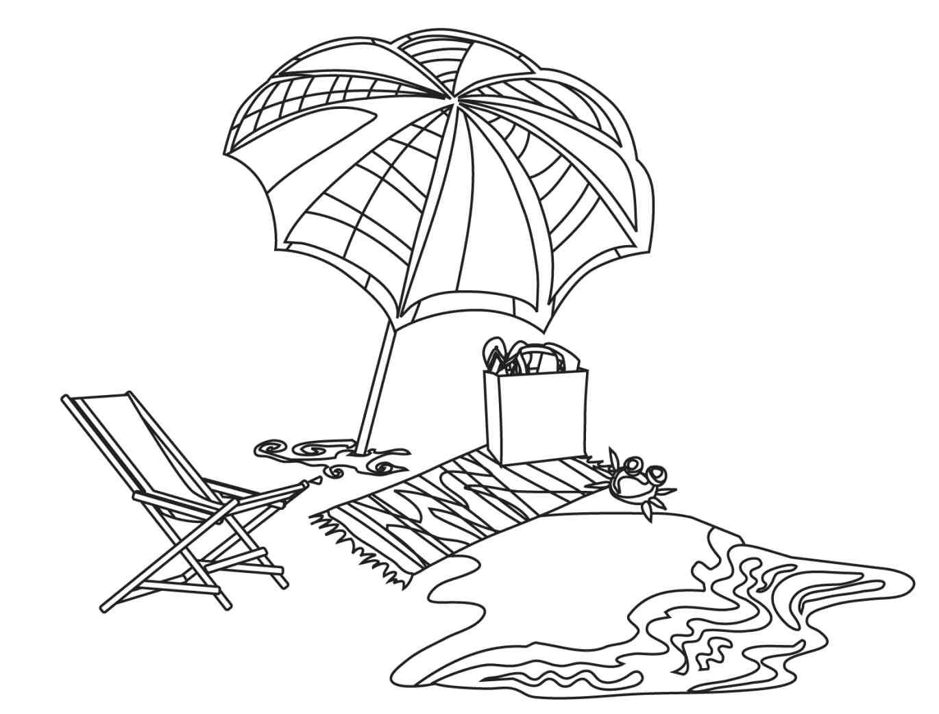 Beach Coloring Pages Beach Scenes Activities