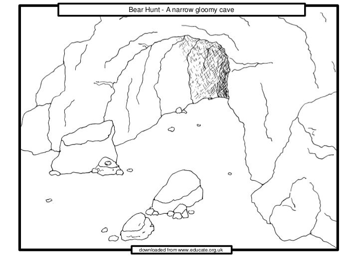 Bear Cave Coloring Page Tedy Printable Activities