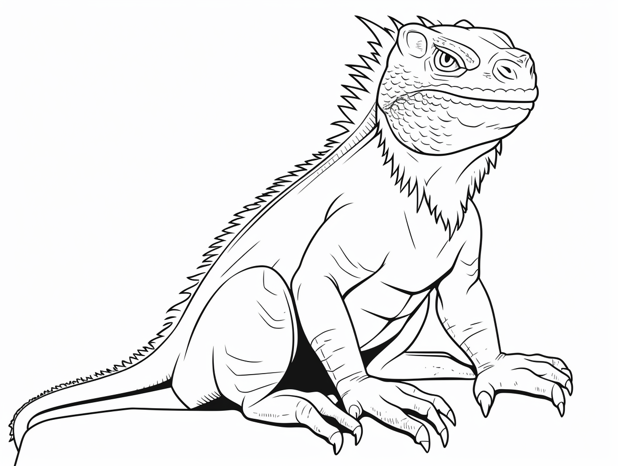 Bearded Dragon Coloring Page To Download Coloring Page