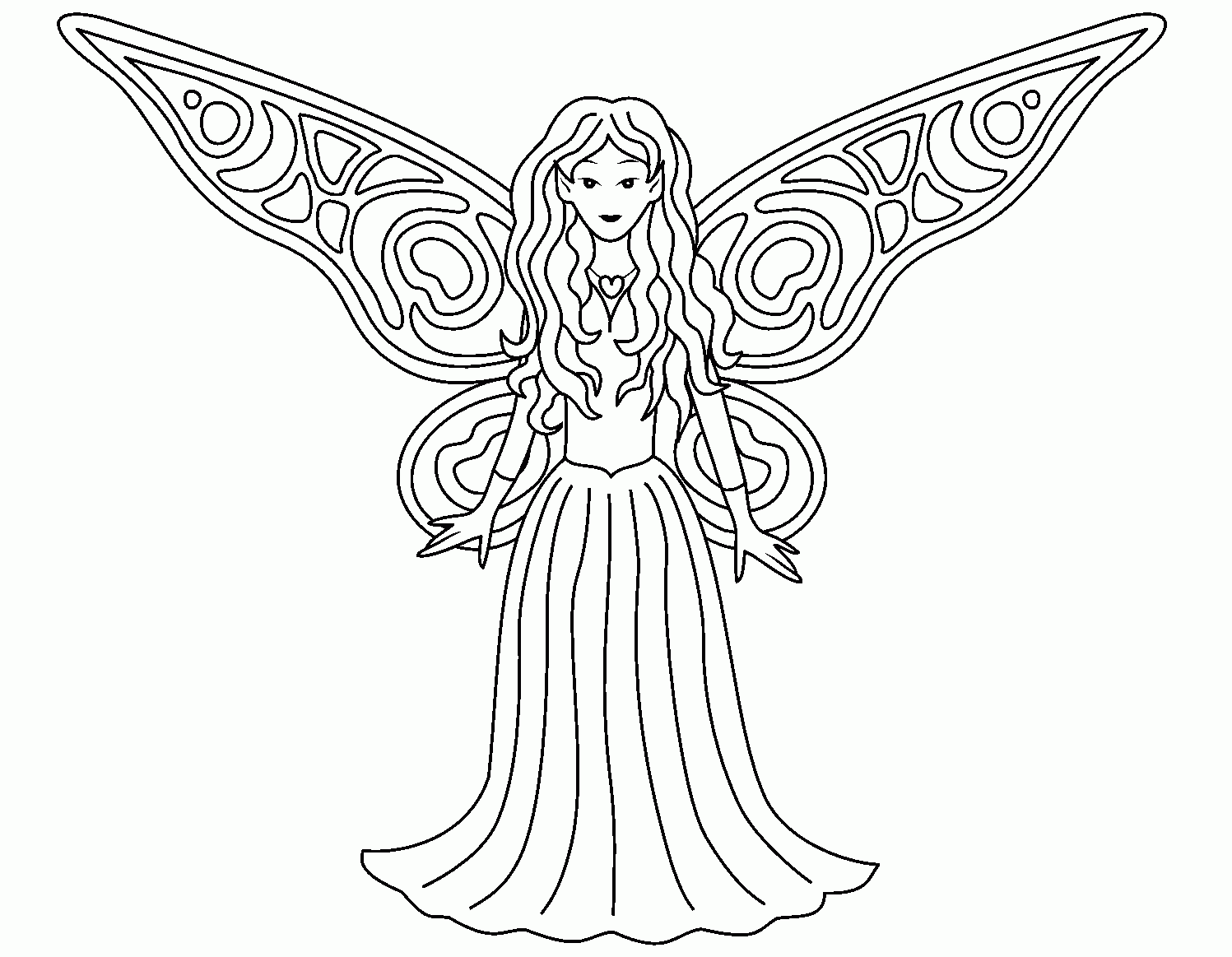 Beautiful Fairy Coloring Pages Coloring Home