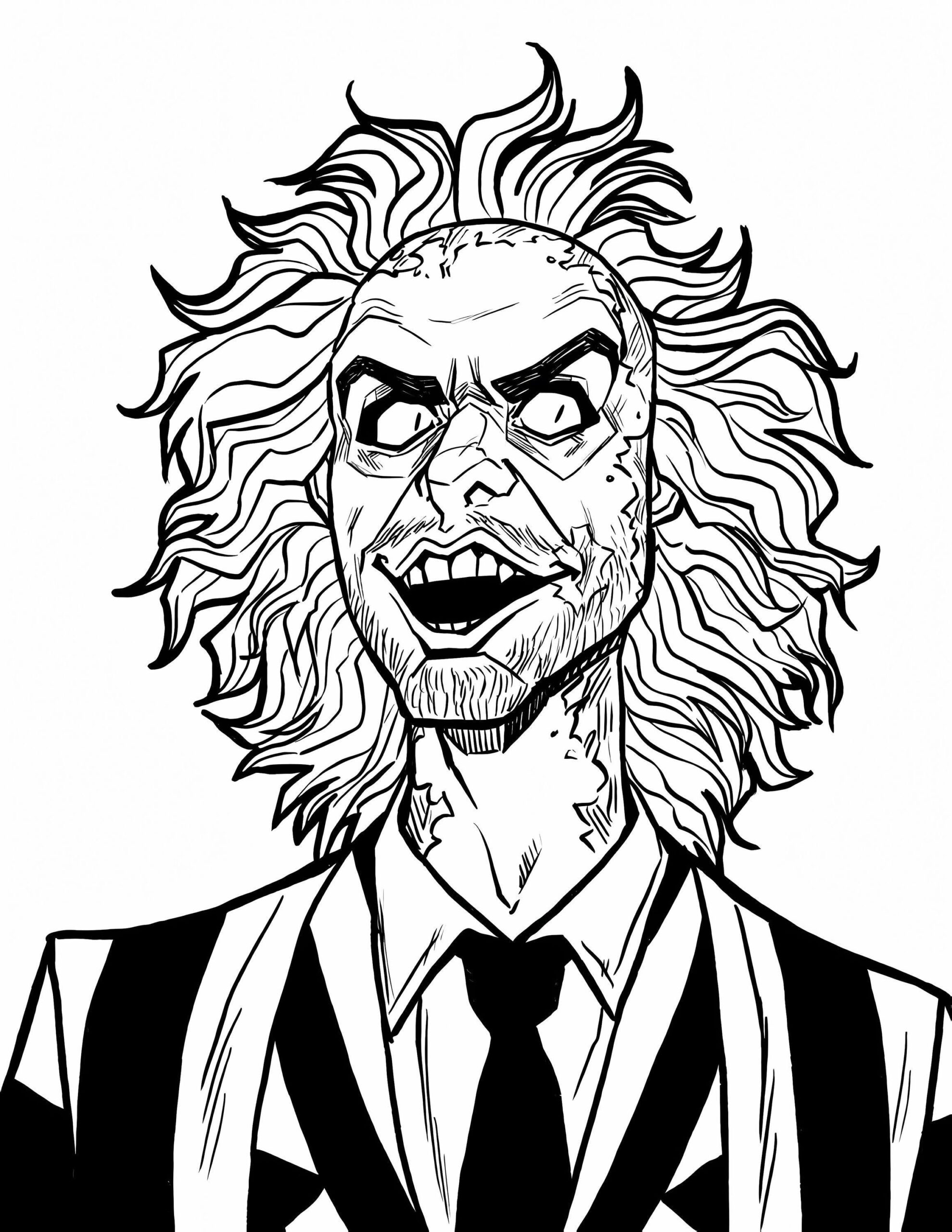 Beetlejuice Coloring Page