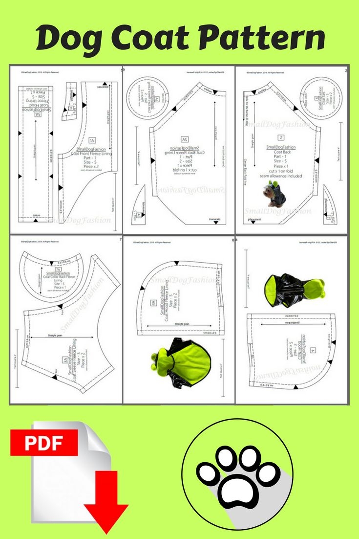 Beginner Template Dog Coat Sewing Patterns Free Printable