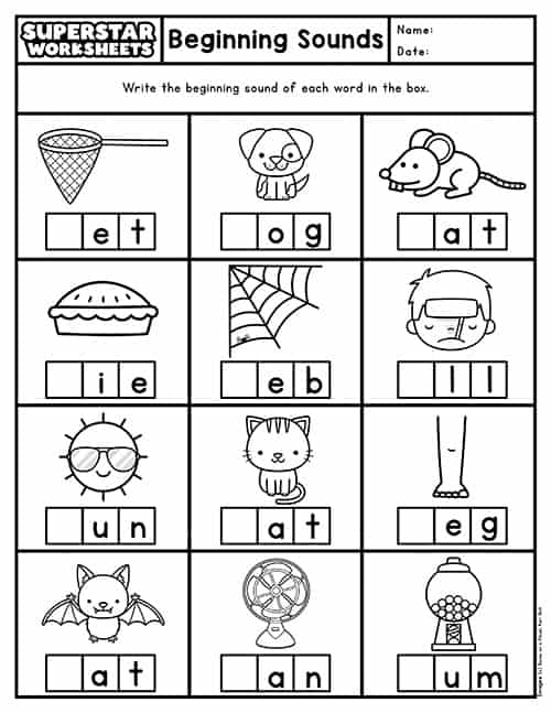 Beginning Sounds Worksheets Printable Parents Worksheets Library