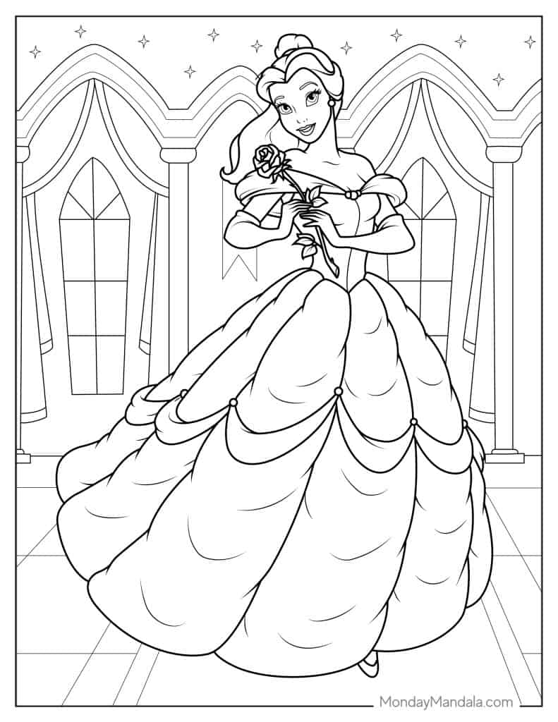 Belle Coloring Page Belle Coloring Pages Princess Col Vrogue co