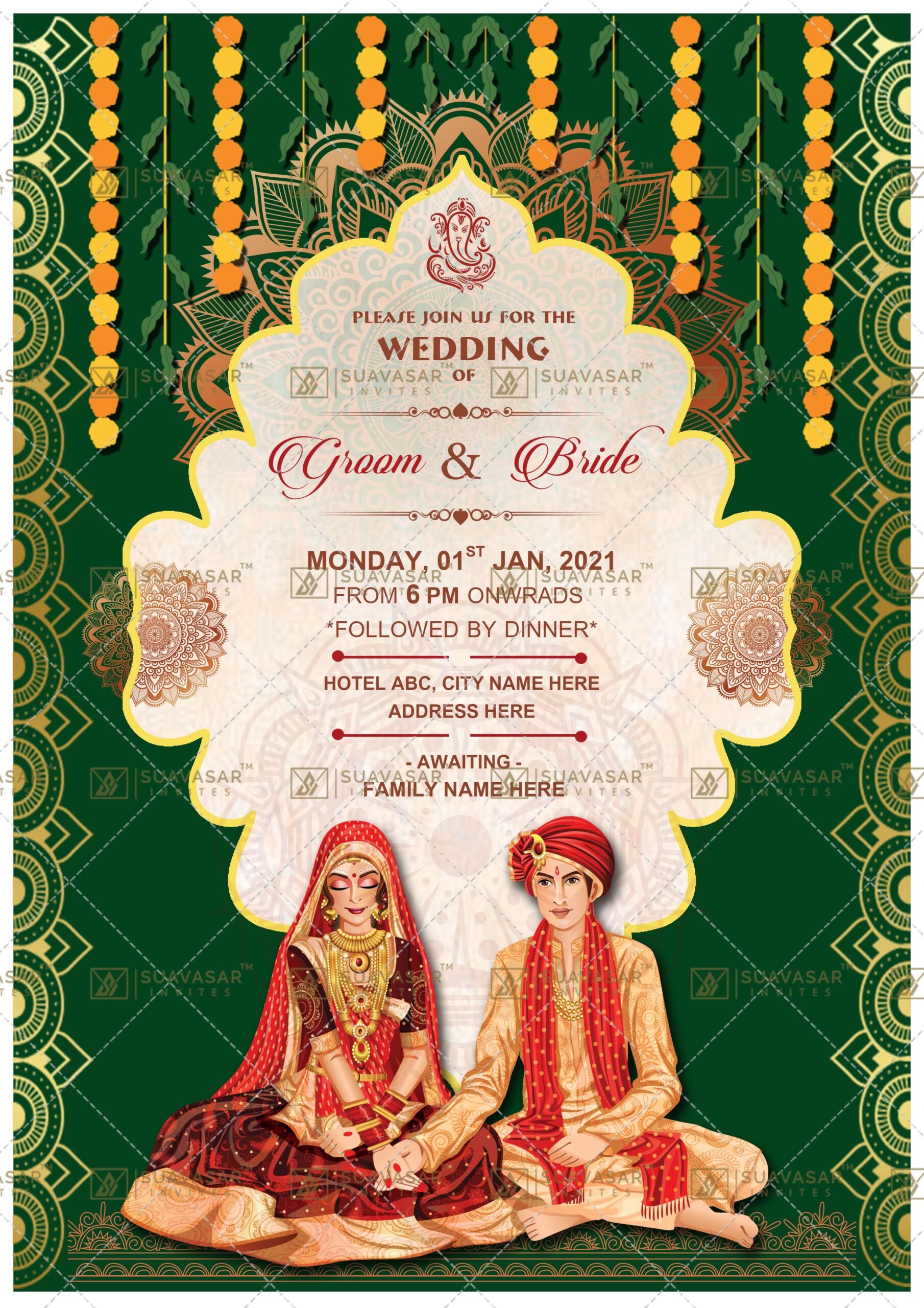 online wedding invitation templates indian