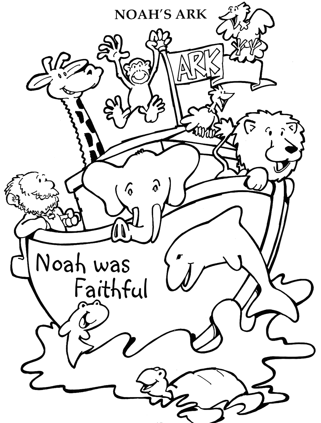 Bible Story Noahs Ark Coloring Page Printable Coloring Pages FREE