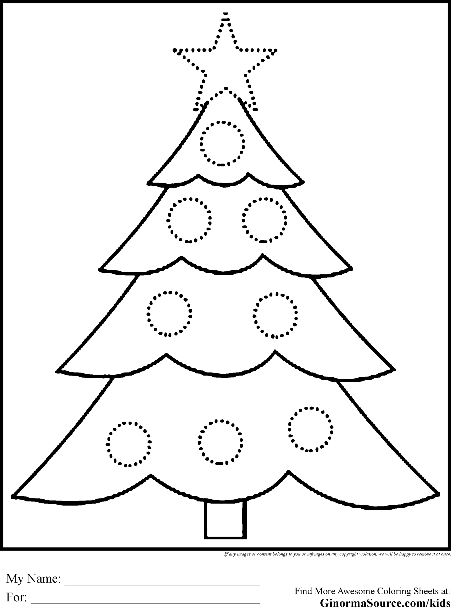 Big Christmas Tree Coloring Pages Coloring Home