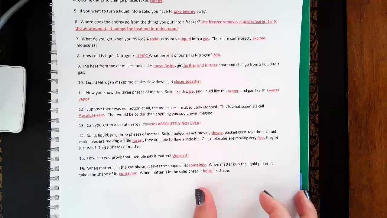 phases of matter worksheet bill nye