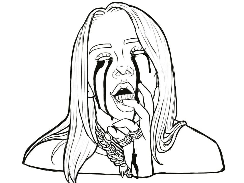 Billie Eilish 1 F rbung Seite Kostenlose Druckbare Malvorlagen F r Kinder