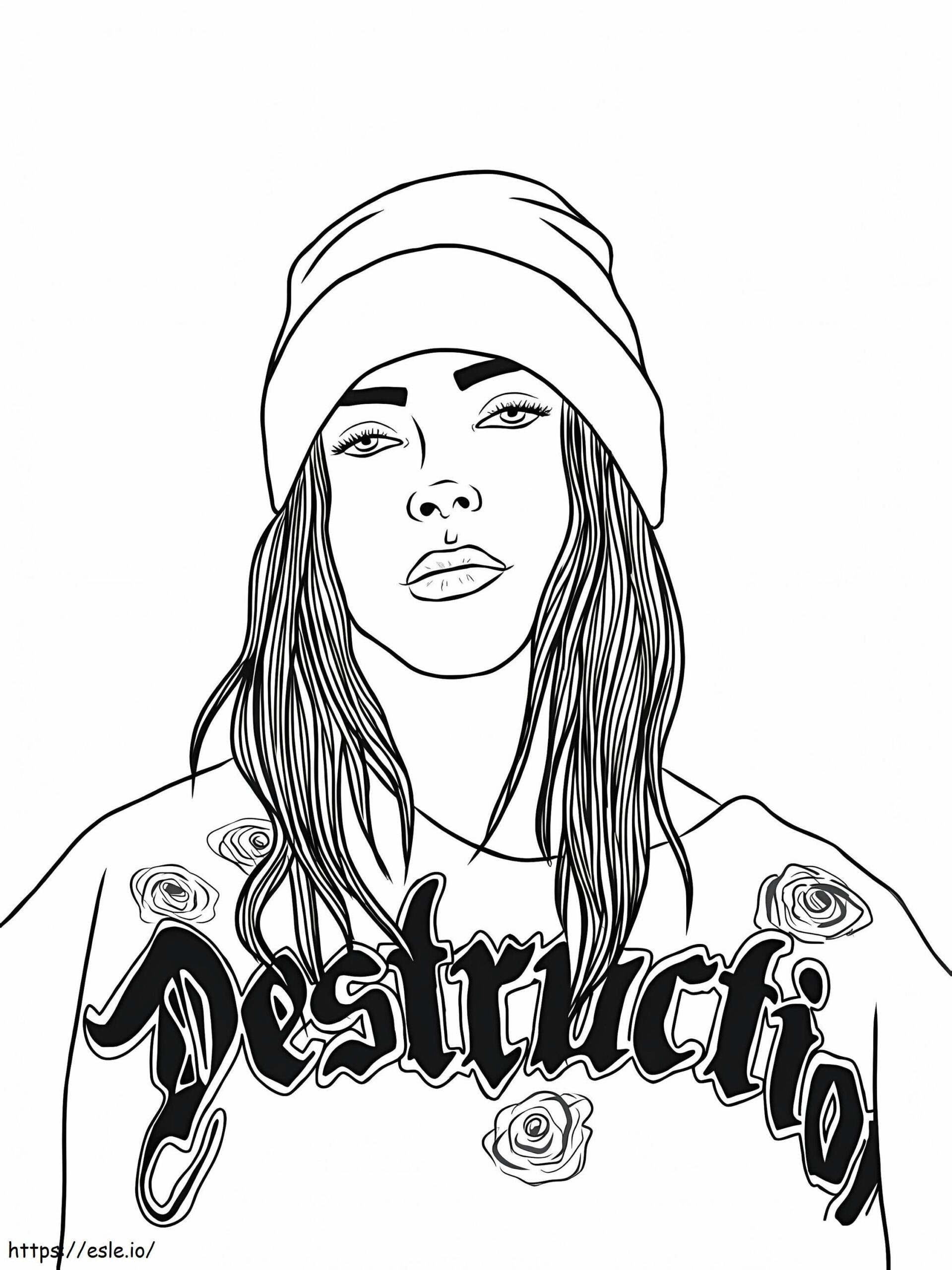 Billie Eilish Coloring Page