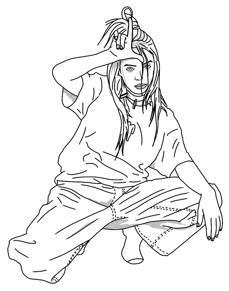 Billie Eilish Pose