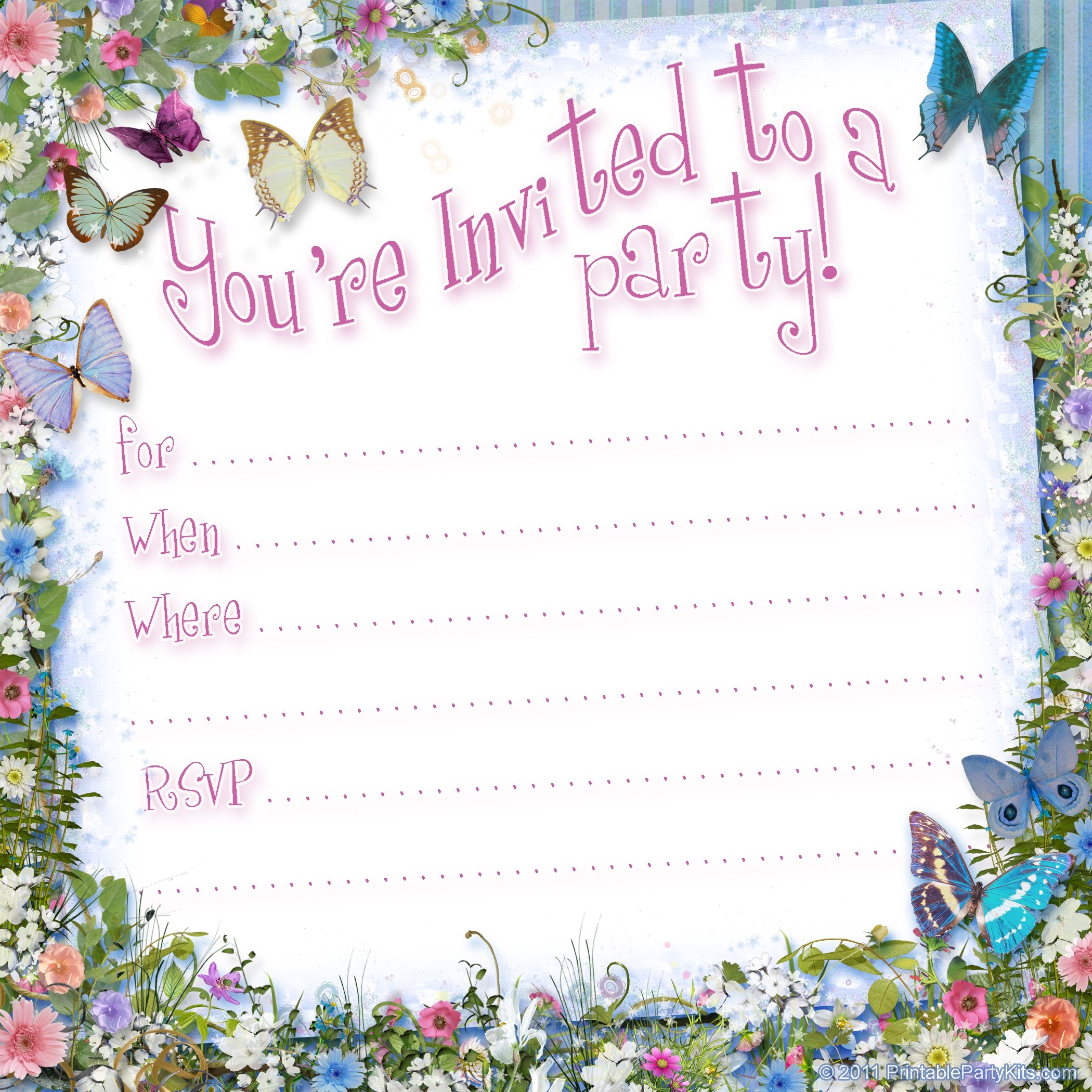 Birthday Invitation Printable Templates Free