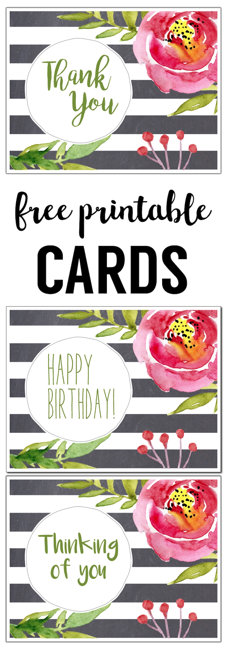 Birthday Thank You Cards Birthday Printable Free Birthday Thank You
