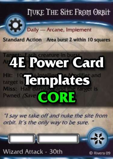 Blak Dnd 4e Power Cards Form Fillable Printable Forms Free Online