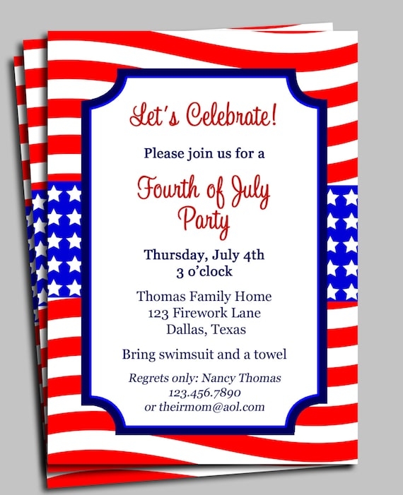 Blank 4Th Of July Invitation Templates Free
