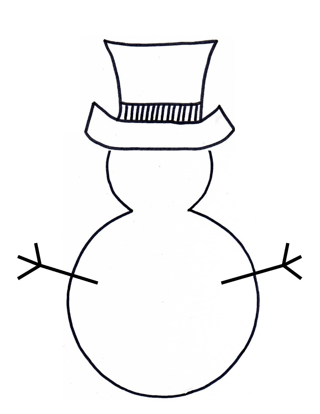 snowman template free printable