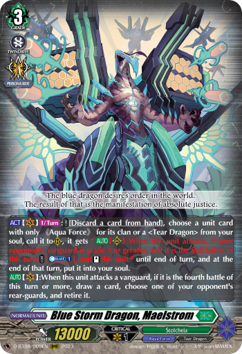 Blue Storm Dragon Maelstrom Deck Recipe Cardfight Vanguard 