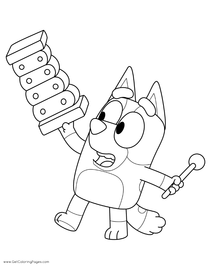 Bingo Coloring Page