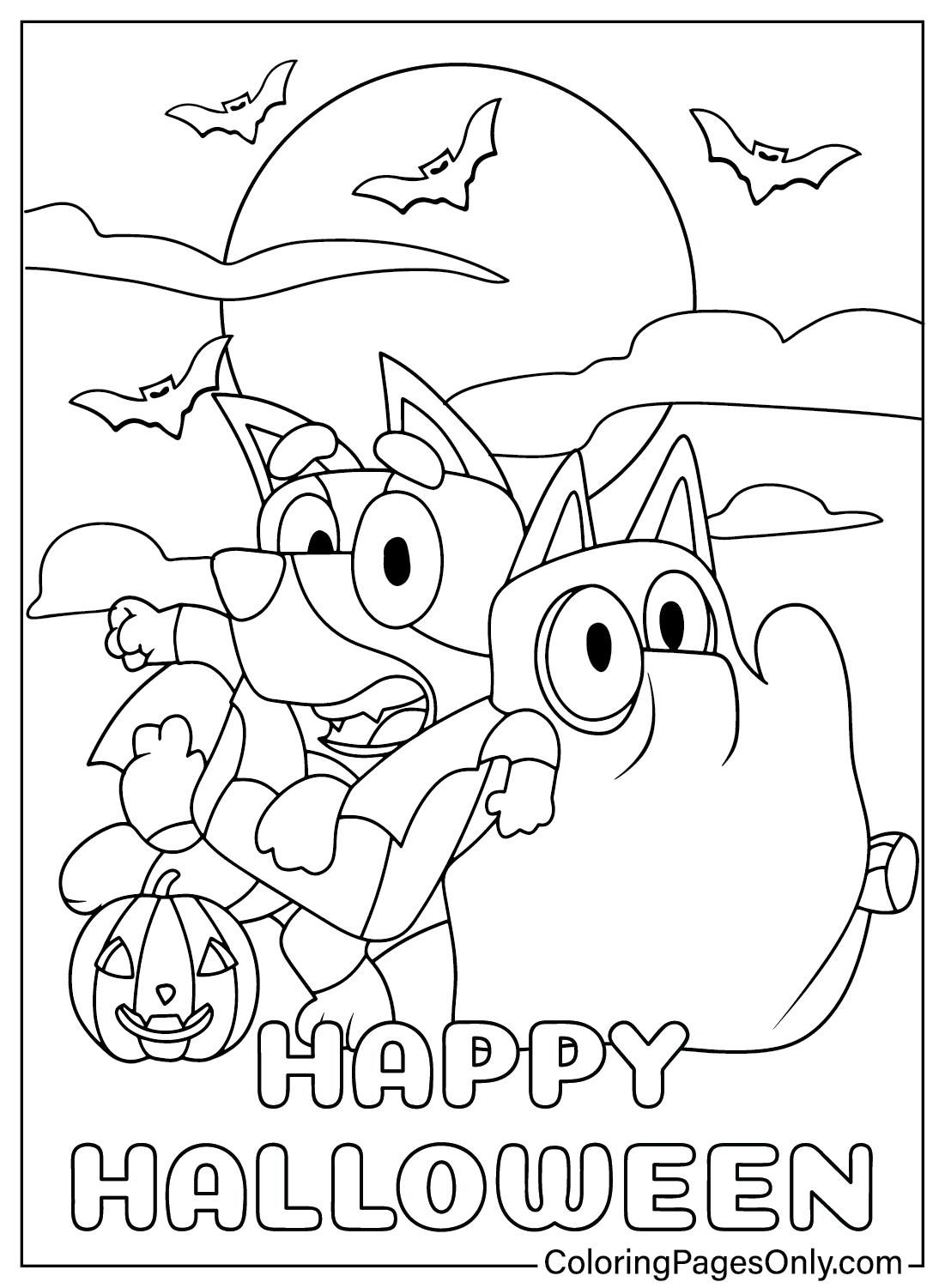 printable pictures of bluey to color
