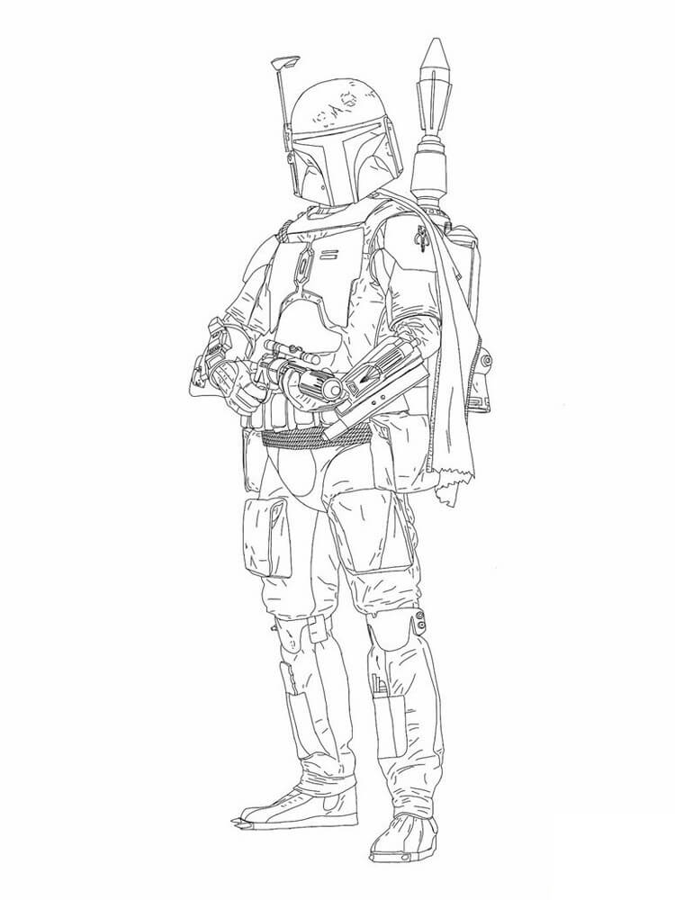 Boba Fett Coloring Page