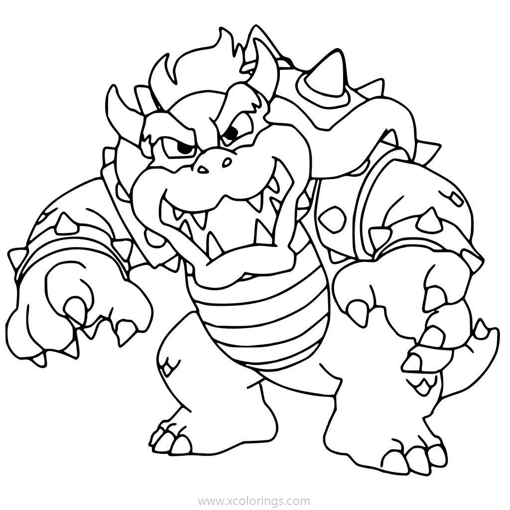 Bowser Castle Coloring Pages XColorings