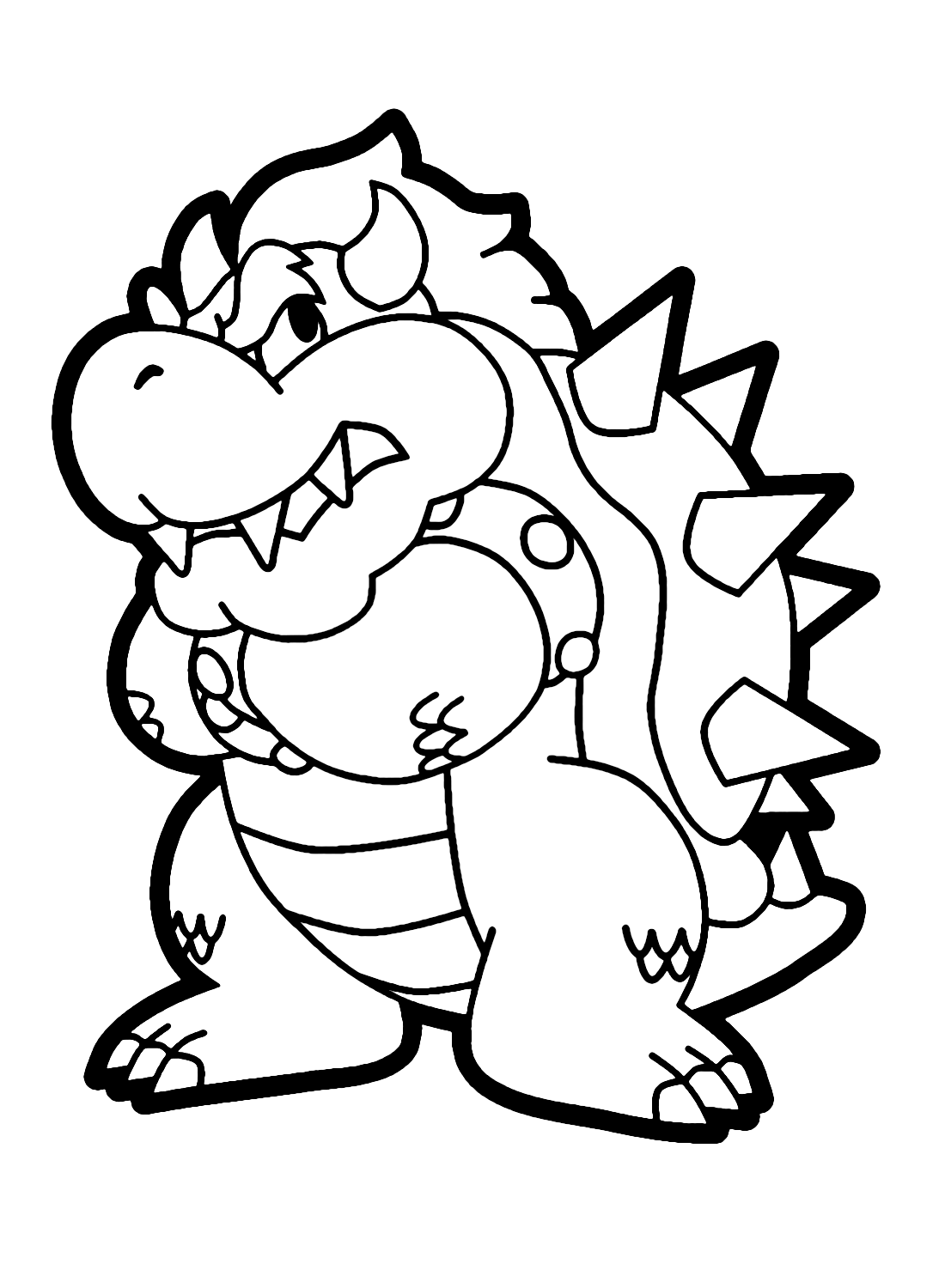 Bowser With Mario Coloring Page Free Printable Coloring Pages