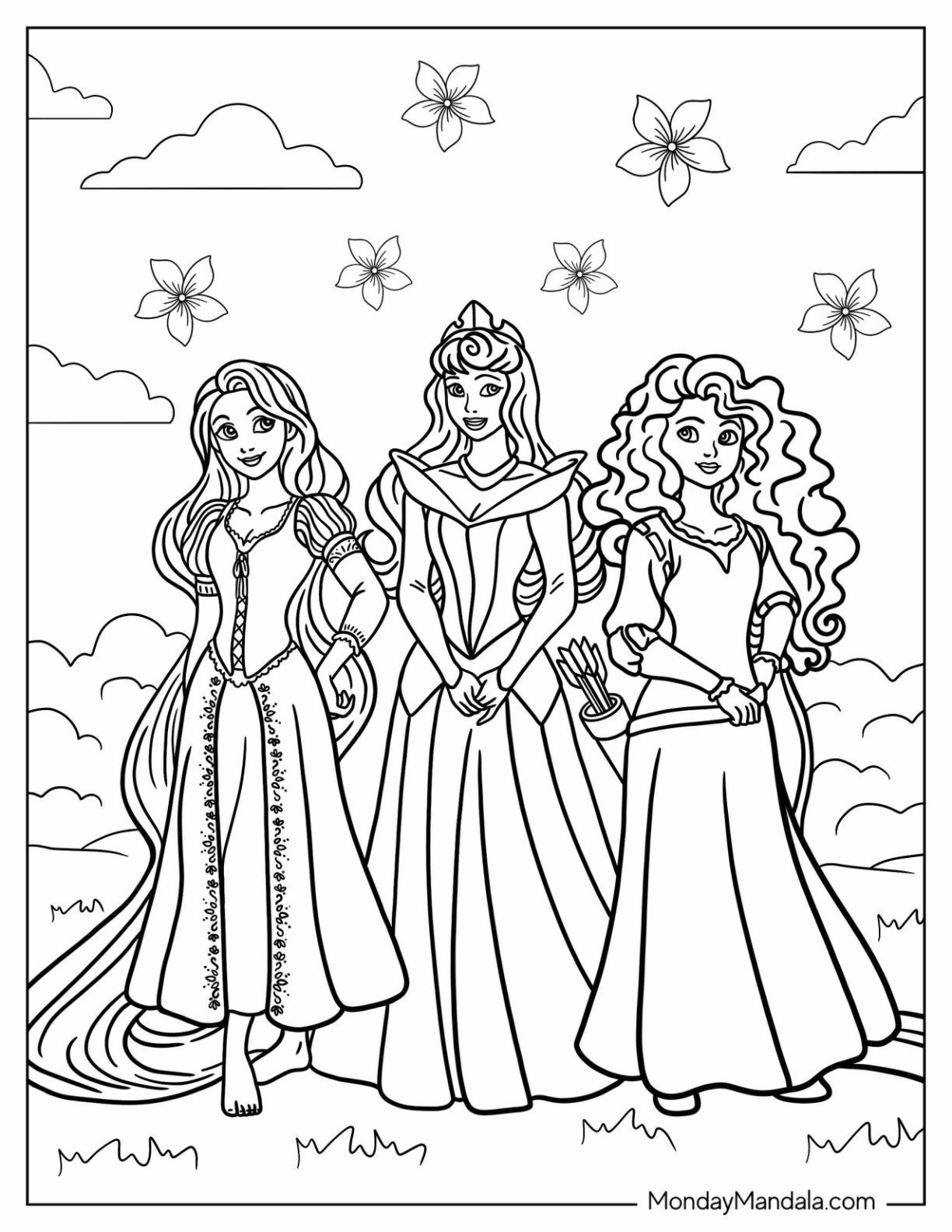 free princess coloring pages pdf
