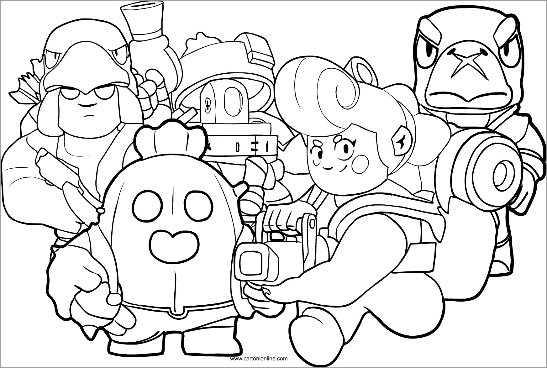 Brawl Stars Coloring Page Dragon Knight Jessie ColoringBay