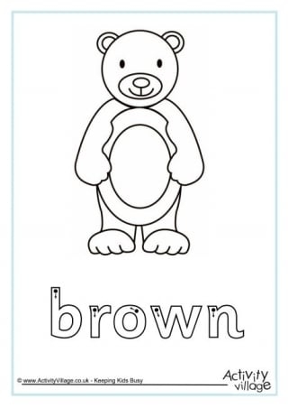 Brown Activities For Kids Worksheets Library